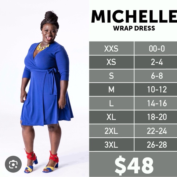 Lularoe Michelle Floral Wrap Dress in Purple and White Size S - Picture 6 of 6